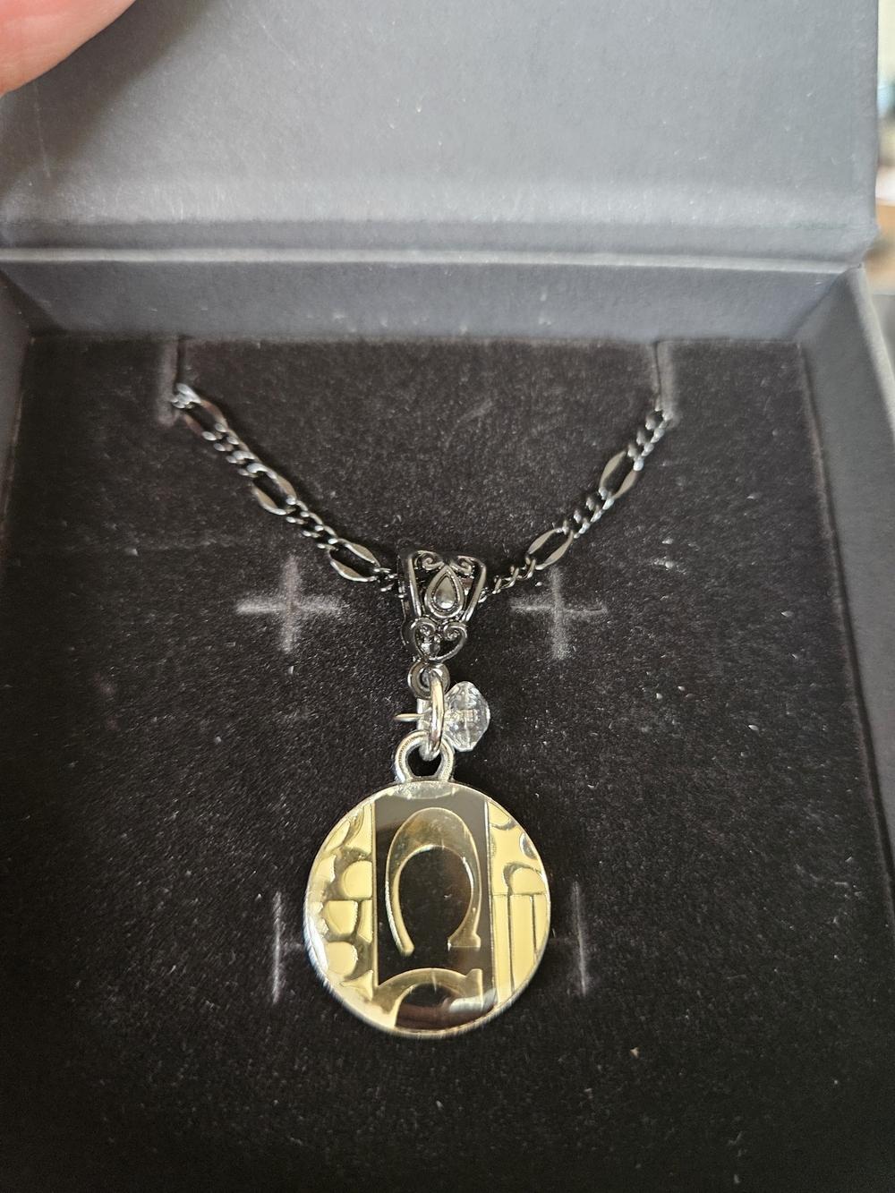 Coach Pendant Necklace with Script Charm